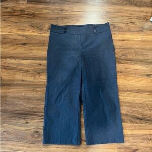 Rekucci Blue Wide-Leg Capri Pants